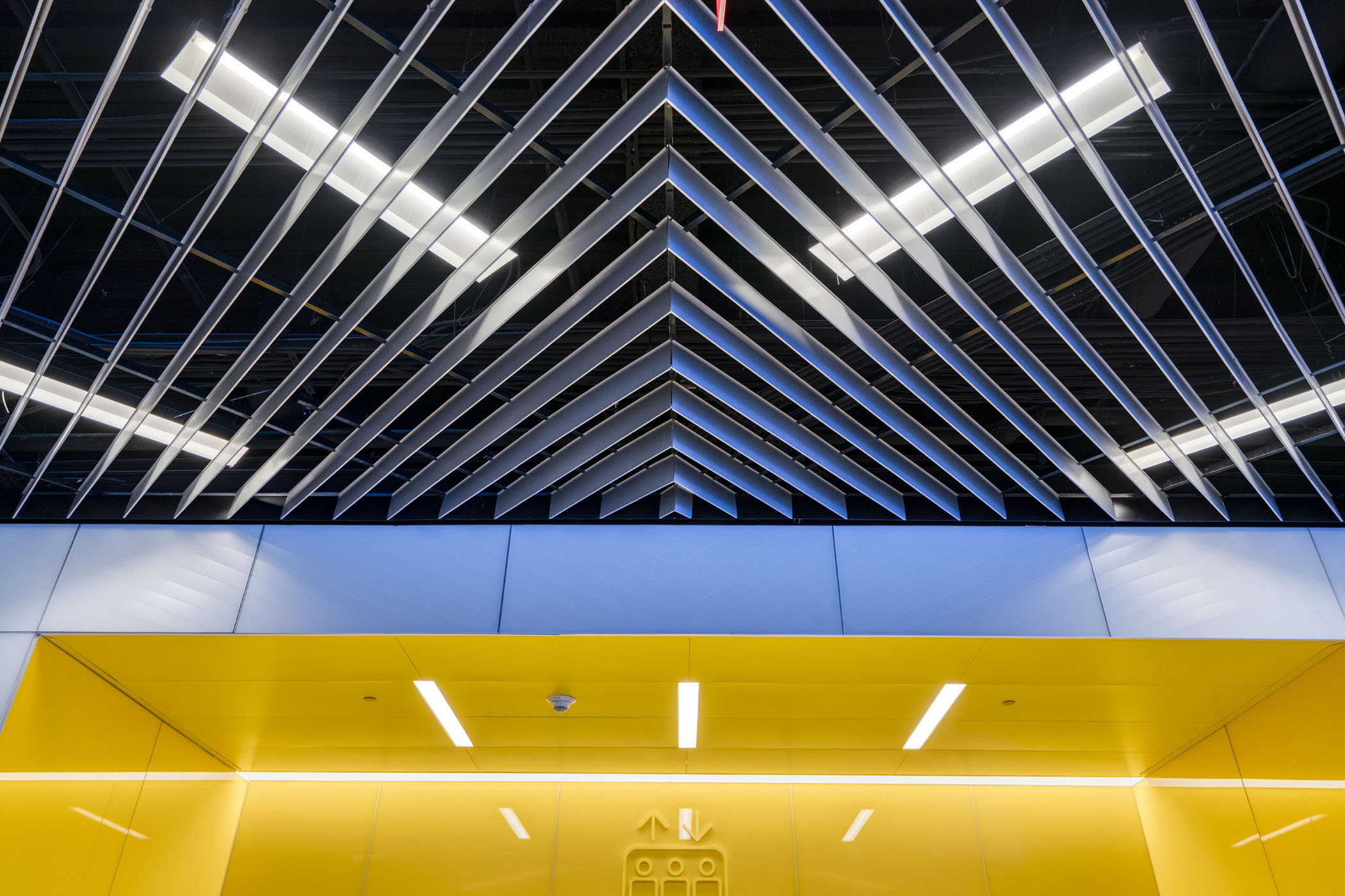 Linear Omega Baffle Thin Profile Metal Ceiling