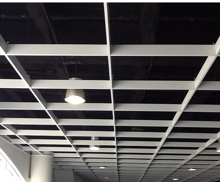 Open Beam Suspended Decorative Grid Metal Ceiling